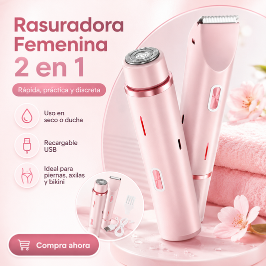 Piel suave en minutos con la Rasuradora Femenina 2 en 1